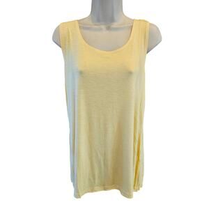 Chicos easy wear sz 2 (L) light yellow soft stretch layering tank summer casual